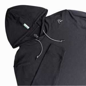 Rhoback Hoodie Mens XL Black Hesi Performance Stretch Golf Pullover Ready Blitz